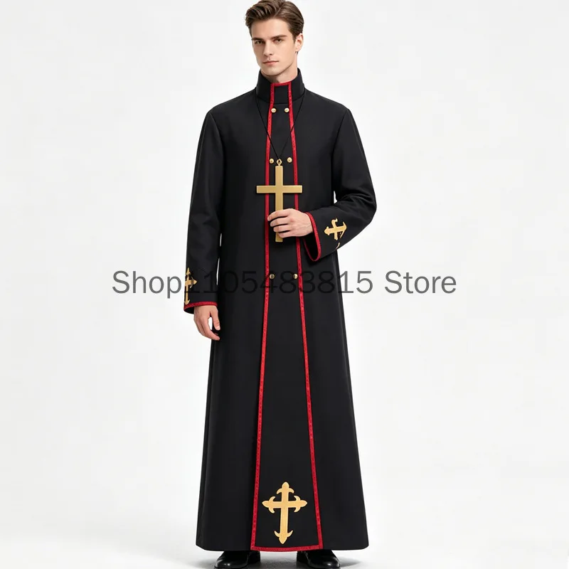 Disfraz de Pascua, Purim y Halloween para Hombre, Disfraces de Sacerdote, Obispo, Pastor Cristiano, Cosplay de Clérigo