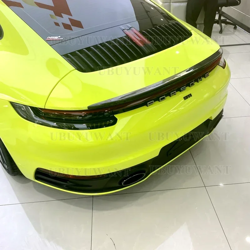 2018 2019 2020 2021 Year For Porsche Carrera 992 SPOILER Car Styling Carbon Fiber Rear Lip Roof Spoiler Trunk Boot Wing
