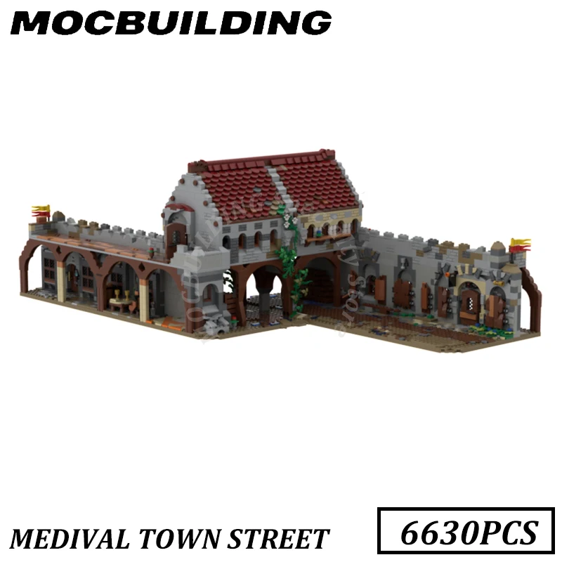 Medival Street View Buildings Model MOC Building Bricks Display DIY Model Construction Assemble Toys Gifts Present