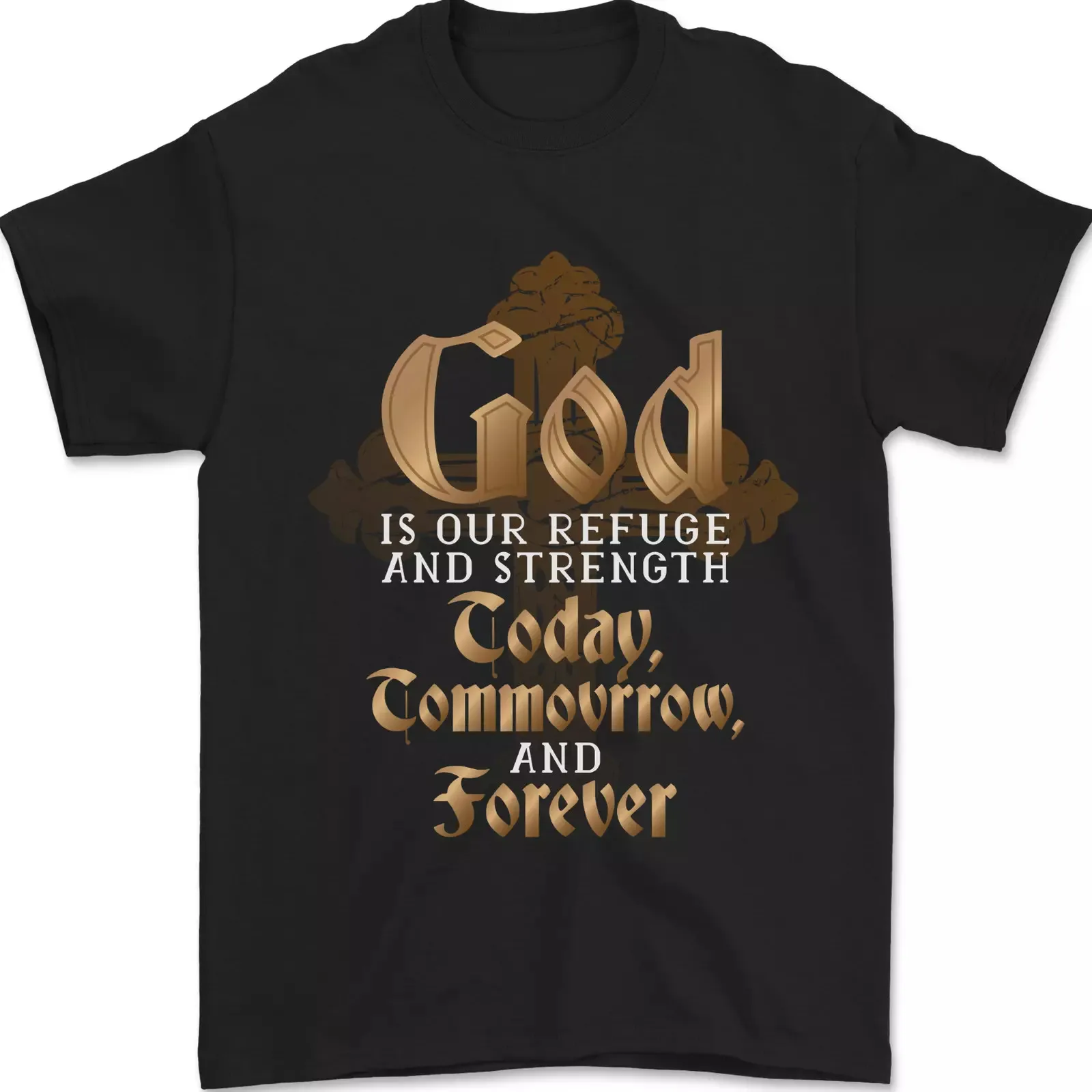 Мужская футболка с надписью «God Forever Christian Cross»
