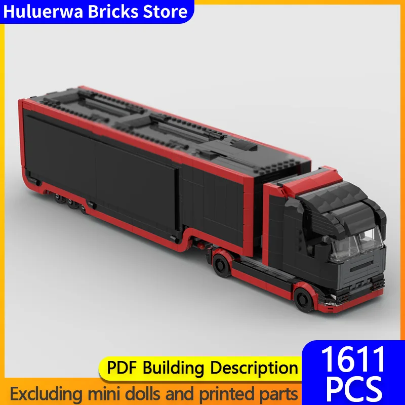 

Speed Racing Car Model MOC Building Bricks F1 V1 Transport Truck Modular Technology Gifts Holiday Assemble Children Toys Suit