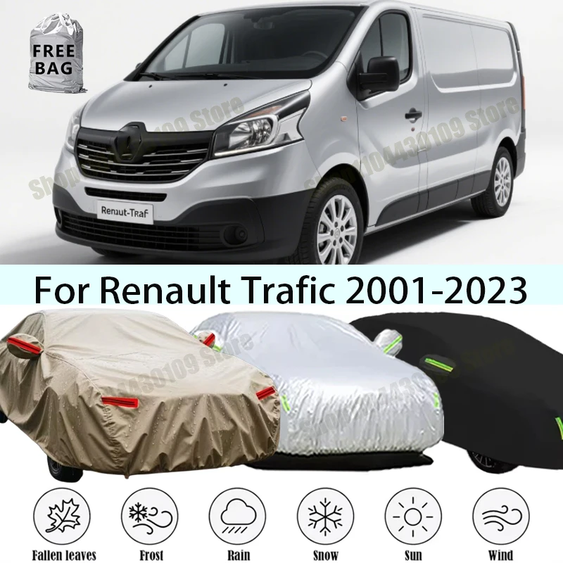 For Renault Trafic 2001-2023 Full Car Cover Sunproof Windproof Dustproof Scratch Resistant UV Protection