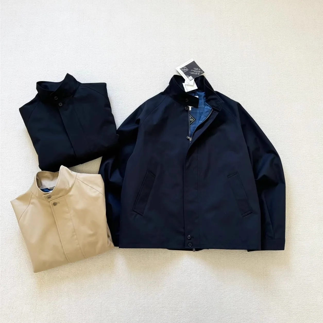 

Ретро-японская функциональная куртка-харрингтон из ткани GTX с внутренней подкладкой Coolmax, утепленная, с длинными рукавами