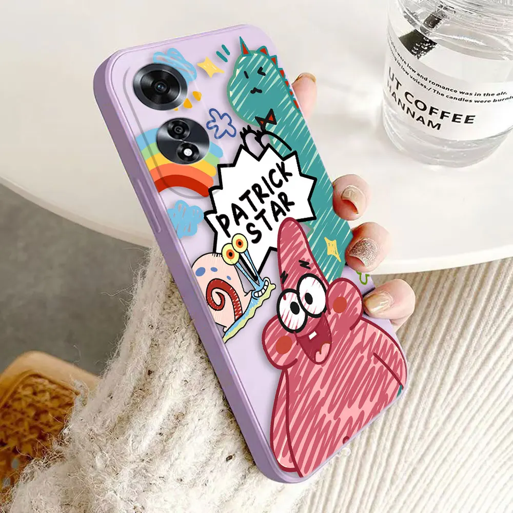 P-Patrick Star S-SpongeBob Cover Phone Case For OPPO A5 A5S A7 A12 RENO 2Z 2F 3 4 4F 5F 5 6 6Z 7 7Z 8 8Z 8T 10 PRO PLUS LITE 5G