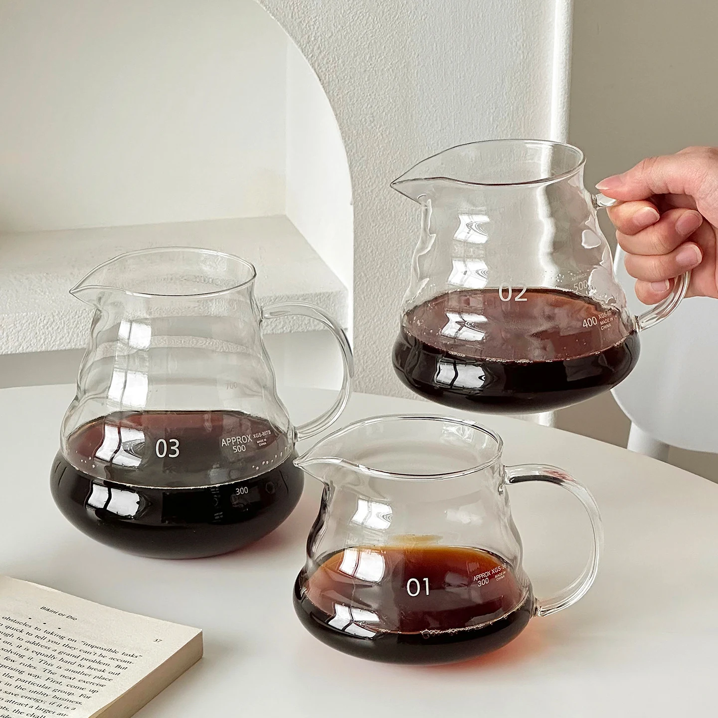 

Yunduo чайник для наливания кофе, горшок для холодного заваривания, устойчивая к высоким температурам стеклянная чашка, профессиональное оборудование для заваривания капельного кофе