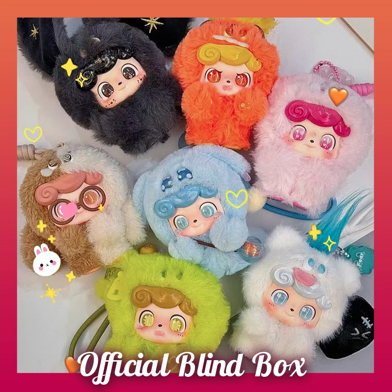 Offizielle Q Baby Emotional Monster Series Plüsch-Blindbox – Rucksack-Anhänger, trendiges Spielzeug, süße Puppe, geheimnisvolle Geschenkdekoration