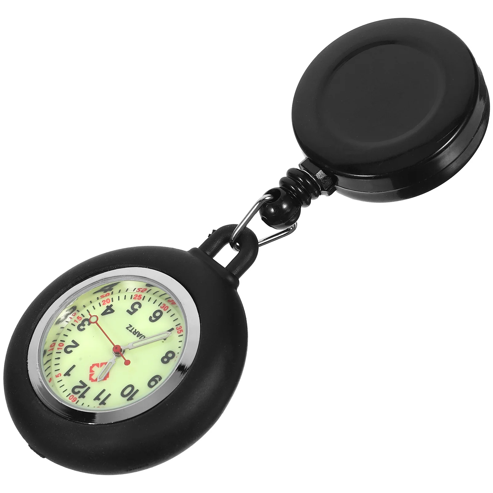 

Luminous Doctor Watch For Students Pocket Watch Badge Reel Clip-On Chic Smiling Face Durable Lightweight Fashion Accurate Time