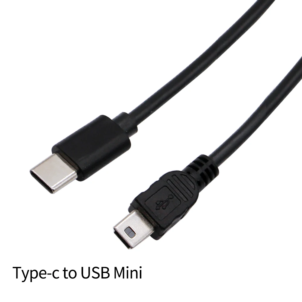 1 Uds USB tipo C 3,1 macho a Mini USB 5 pines B macho adaptador convertidor Cable de datos para Macbook Mobile