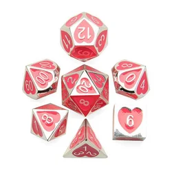 Dice Games 16mm Metal Polyhedron DND Dice Set Colorful Metal Dragon and Dungeon Role Playing Game Dice Board Game Dice D&D