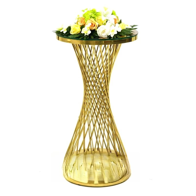 Factory Direct 2026 Modern Stainless Steel Cake Bar Table Round Wedding Event Party Table for Outdoor/Hotel Use Wholesale