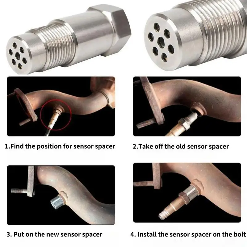 مستشعر الأوكسجين عالي الجودة العالمي Catlike M18 * 1.5 الفولاذ المقاوم للصدأ محول حفاز صغير الأكسجين 02 الاستشعار للسيارات