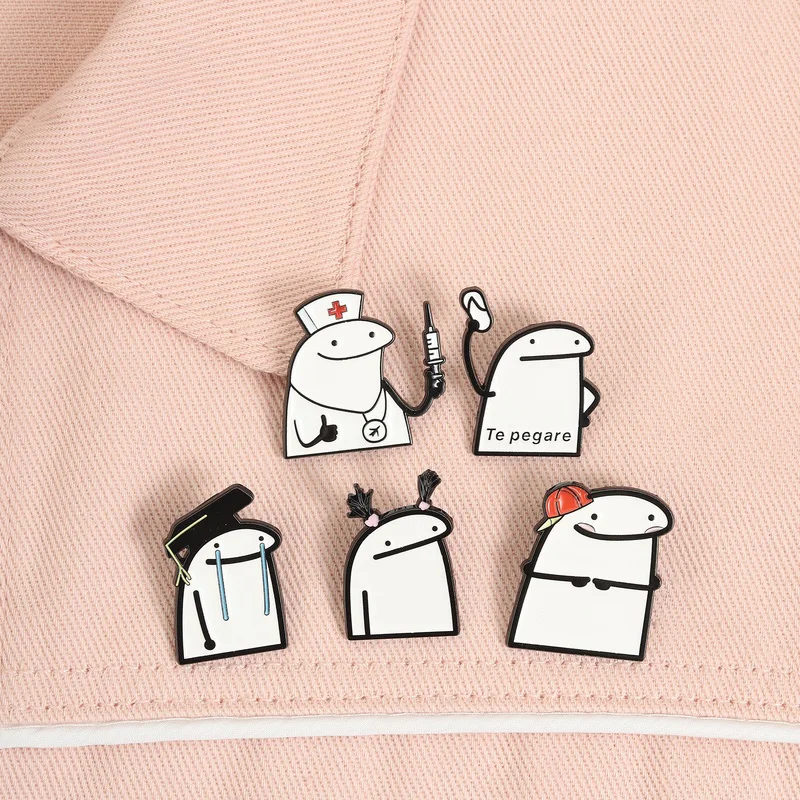 Meme-Charakter-Emaille-Brosche, kreativer Cartoon-Anstecker, lustiges Abzeichen, exquisiter Modeschmuck, Geschenk für Freunde, Männer, Frauen