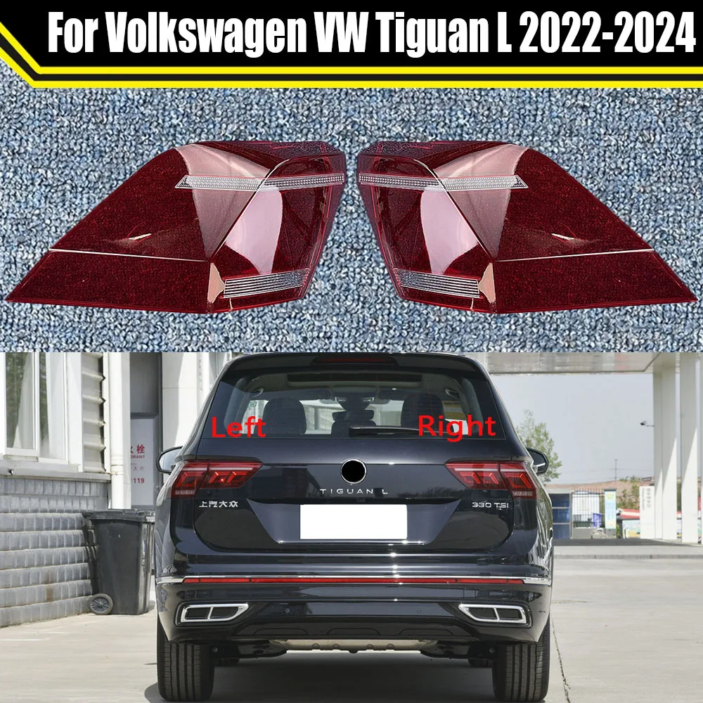 

Auto Tail Lamp Light Case For Volkswagen VW Tiguan L 2022 2023 2024 Car Taillight Cover Lampshade Lampcover Caps Taillamp Shell