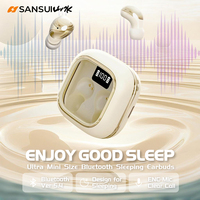 Sansui TWS Sleeping Earphones Physics Noise Canceling Ture Wireless Bluetooth 5.4 Earphone IPX4 Waterproof Bluetooth Headset