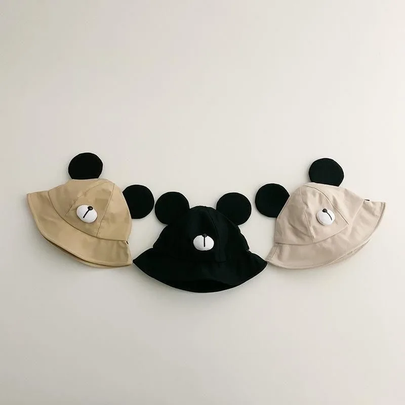 

Newborn Baby Boy Girl Cotton Fisherman Hat Infant Toddler Cartoon bear Sun hat Children's Bucket Hat Summer Baby Items 5M-3Y