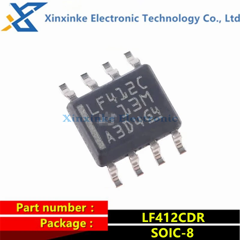 

5PCS LF412CDR LF412CDRG4 Marking：LF412C SOIC-8 Operational Amplifier ICs Dual JFET Op Amp LF412C Brand New Original