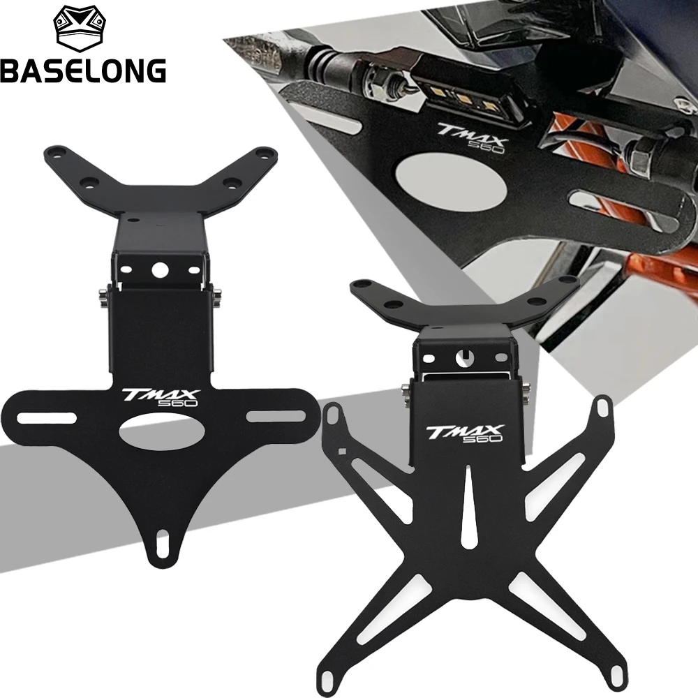 

Motorcycle Rear License Plate Holder For Yamaha Tmax 560 T-MAX TMAX Tech MAX 2025-2026-2027 Tail Light Bracket Fender Eliminator