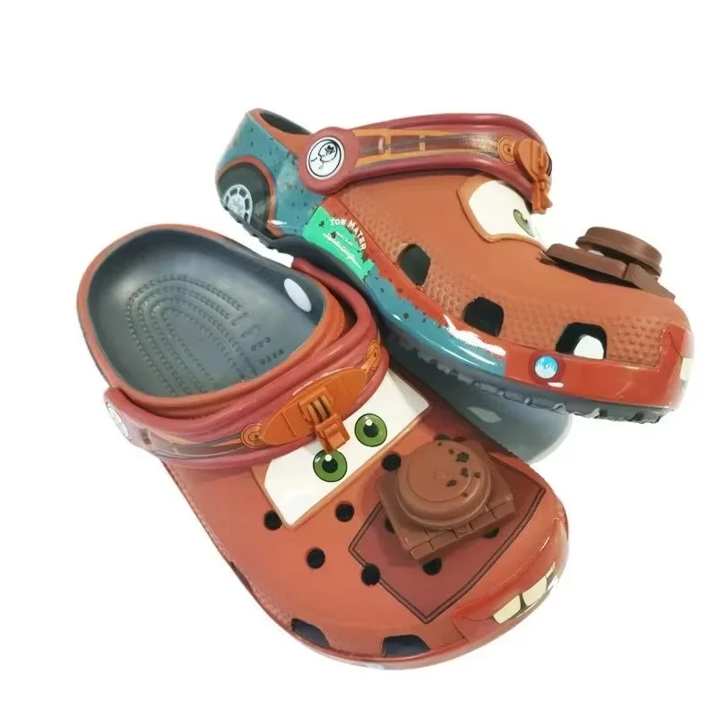 

New Summer Mom Slippers Cartoon Solid Color Waterproof Slippers Outdoor Sandals Casual Breathable Ankle Wrapped Eva Shoes Gift