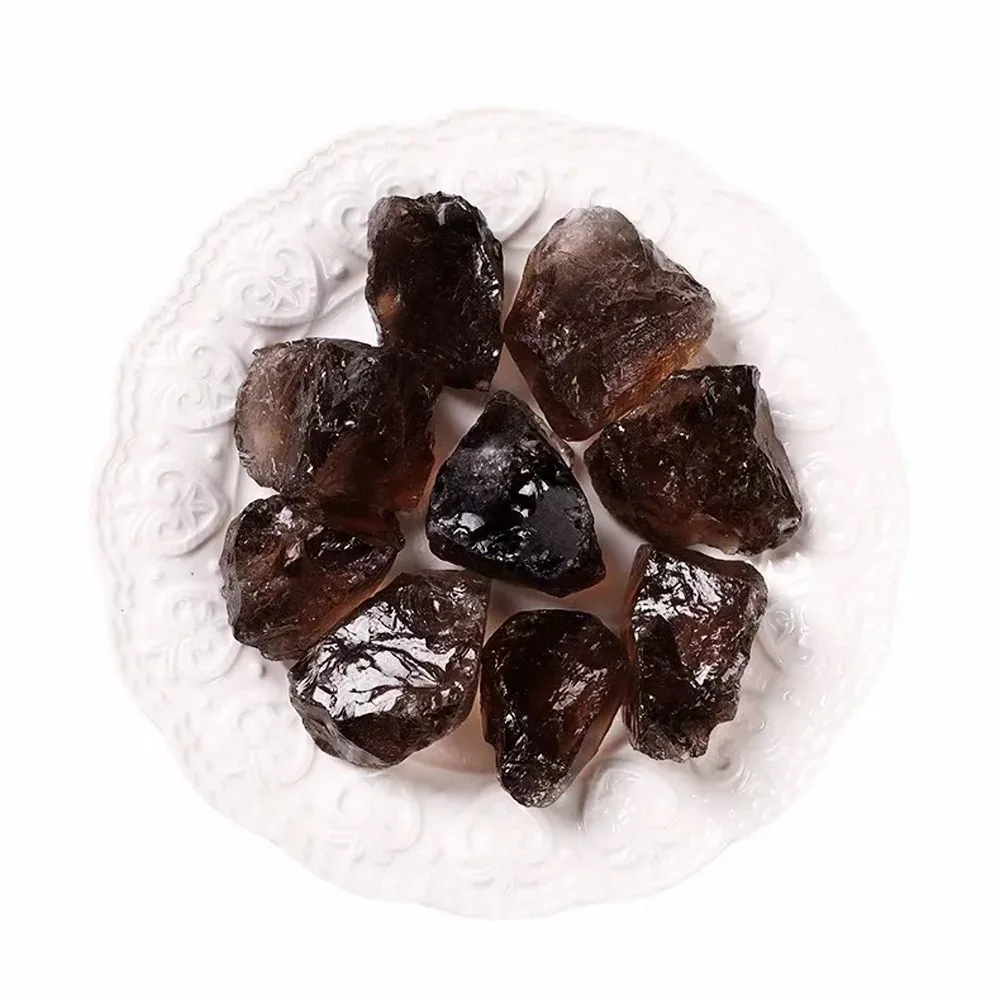 Natural Smoky Quartz Raw Stone Mine Tea Crystal Original Rock Mineral Gem Specimen Healing Reiki Magic Eliminate Magnetism - view 6