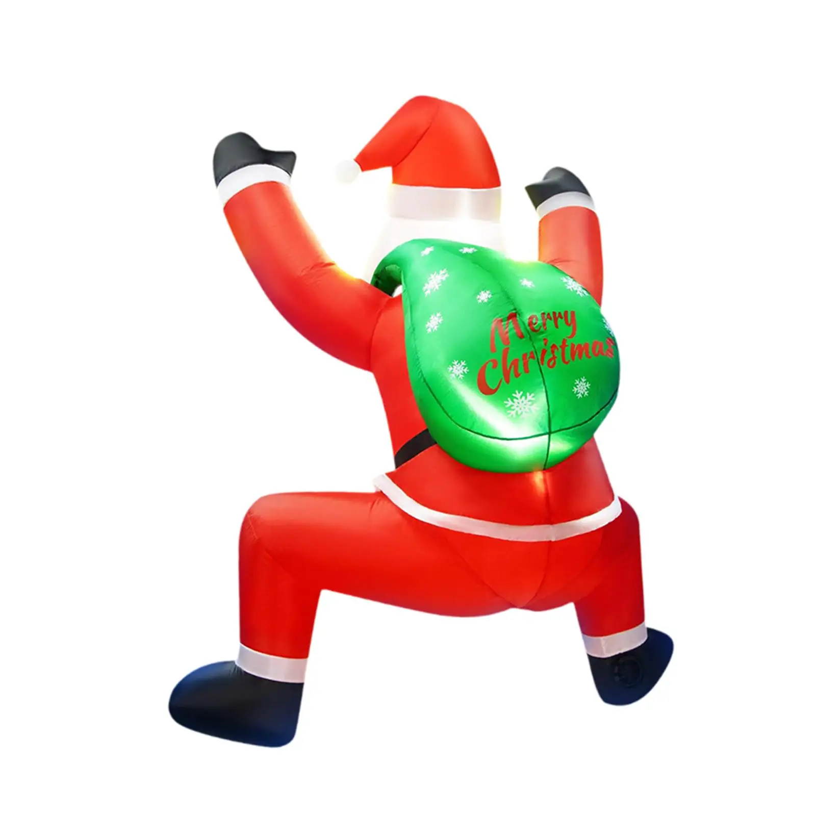 6 ft Christmas Inflatables Climbing Santa Large for Lawn Winter Garden