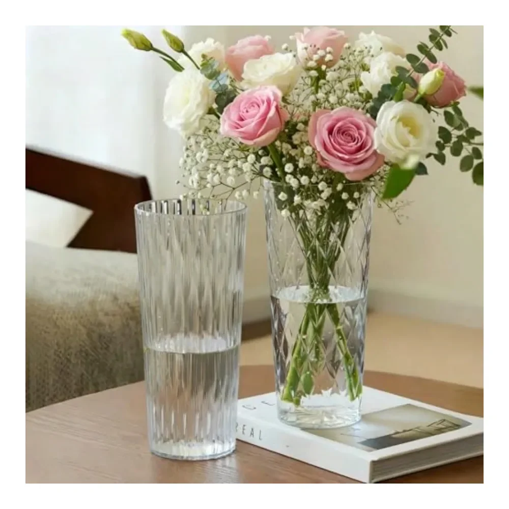 

Clear Plastic Flower Vase 10.2 Acrylic Rose Bouquet Vases Ome R Centerpieces Wedding Birty Moters D4.6 2 2 Older