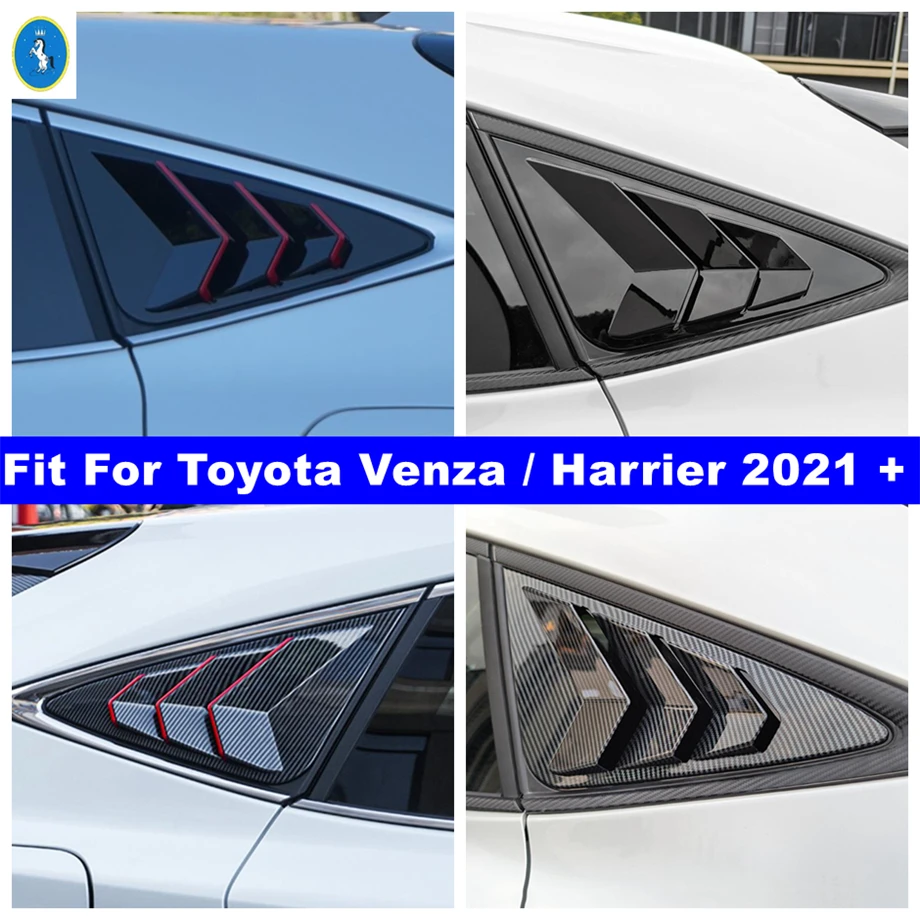 

For Toyota Venza / Harrier 2021 - 2024 Car Rear Quarter Side Window Louver Vent Cover Shutter Panel Window Louver Side Vent Trim