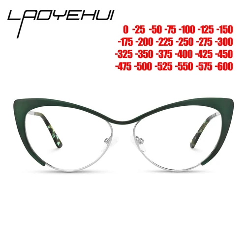 Imagen 1 del producto Montura de gafas de ojo de gato para mujer, gafas de moda, gafas antiluz azul, gafas ópticas graduadas para Miopía