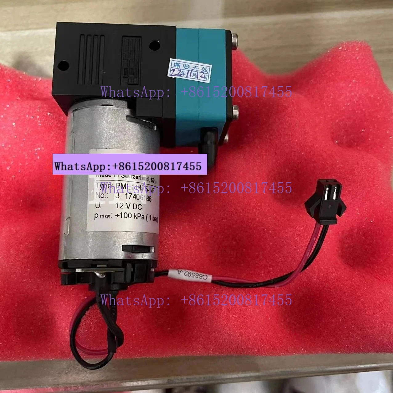 

Original KNF NF30 12V Pump for Mindray BC-2600 BC-2800 BC-2300 BC-3000 BC-5000 Waste Liquid Pump Vacuum Pump