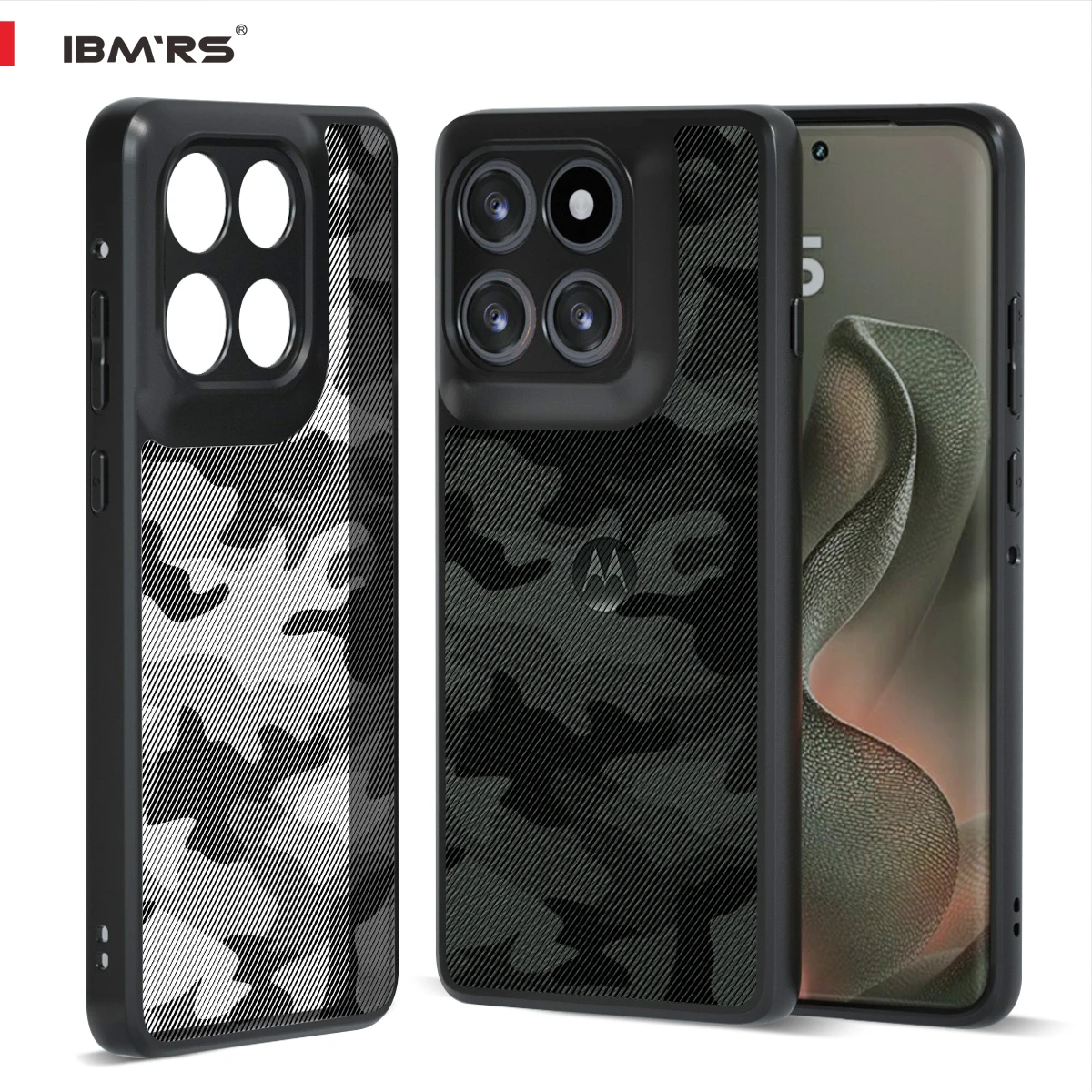 

for Motorola Moto Edge 2025 5G Case [Military Camo][Shockproof] - IBMRS Matte Cover, Anti-Scratch & Anti-Fingerprint Protection