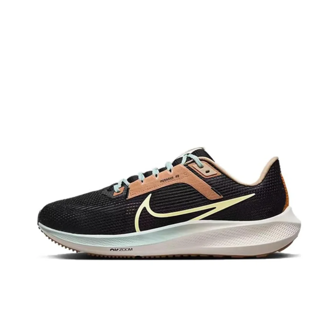 Nike Air Zoom Pegasus 40 Low dos homens e das mulheres Sneakers outono leve amortecimento tênis de corrida confortável preto e marrom