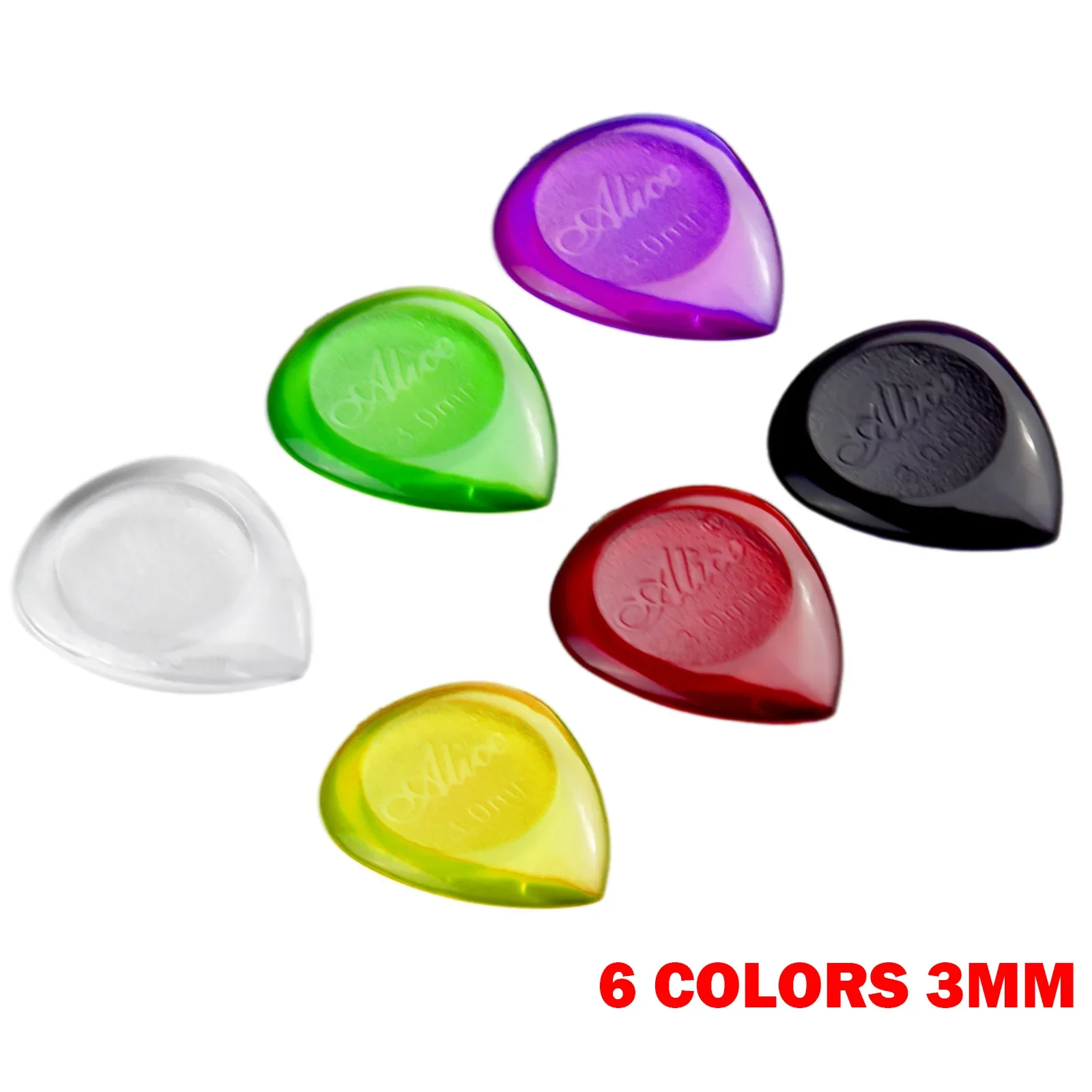 6pcs Alice Electric Guitar Pick Small Stubby Acoustic Guitar Picks 1/2/3mm High Grade Acrylic Plectrums Guitar Parts Accessories