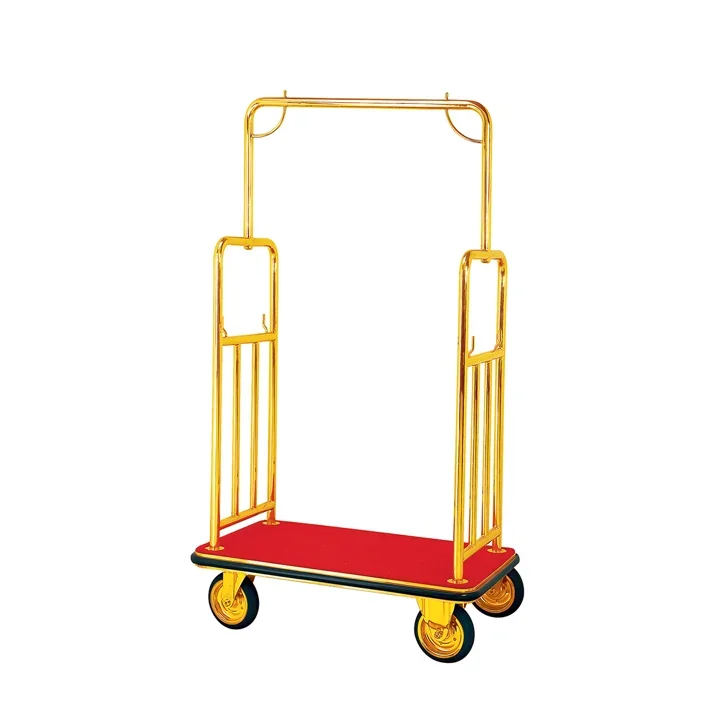 

Restaurant Baggage Service Carts Luggage Serving Trolley Hotel Luggage Golden Top Trolley