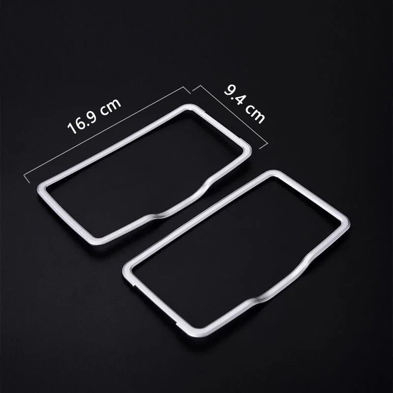 Car Styling Center Console Cosmetic Mirror Frame Decoration Sticker Trim For Mercedes Benz ML CLA GLE GLC A B C E Class
