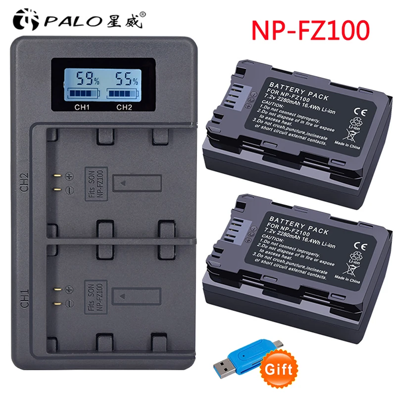 

PALO NP-FZ100 NP FZ100 np fz100 Camera Battery Bateria for Sony Alpha 9 A9 9R A9R 9S A9S A7RIII A7RIV A7R3 7RM3 A7m3 Batteries