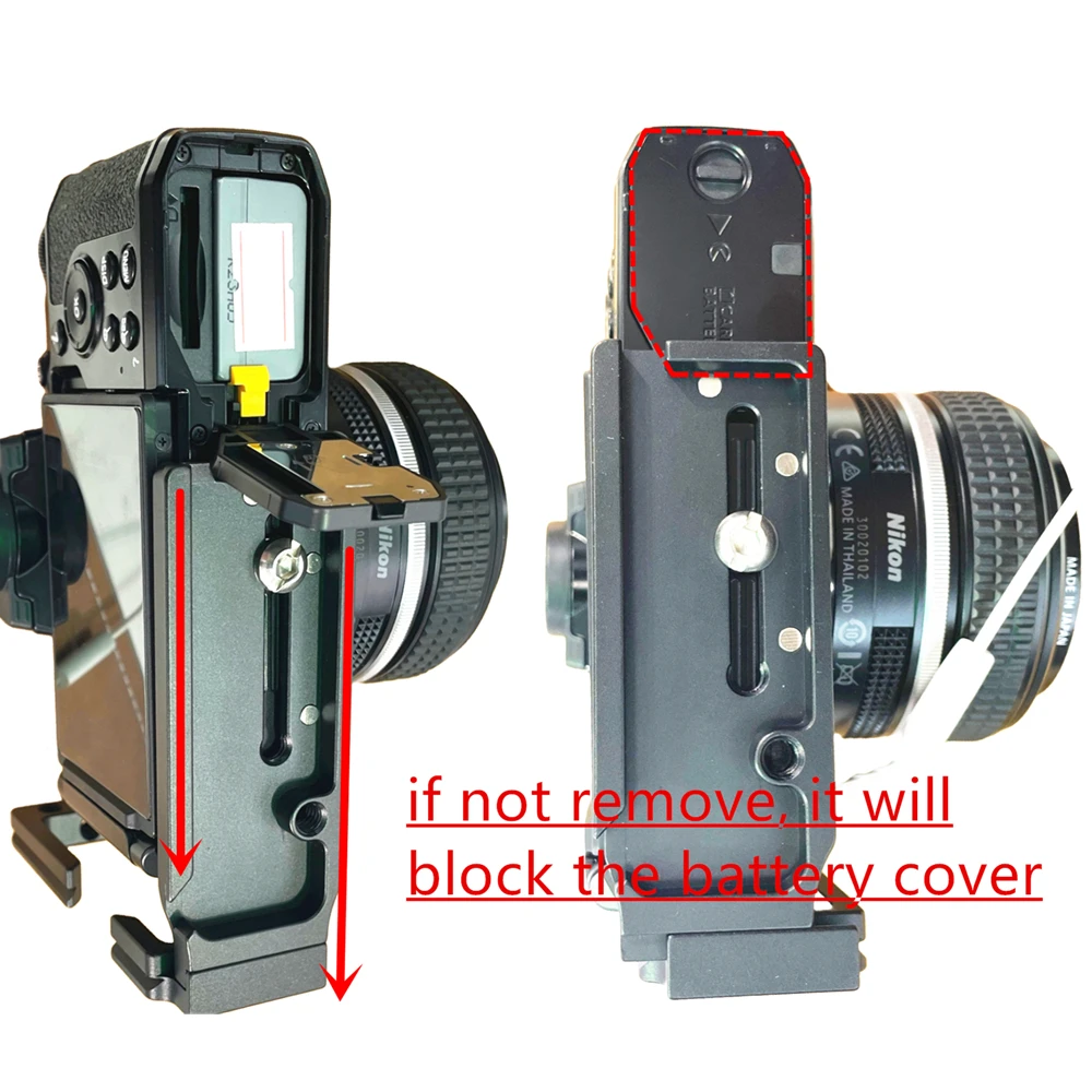 ZFC Cable Lock Tripod Quick L Plate Holder only for Nikon Z FC Camera Tether Shooting & Live Streaming