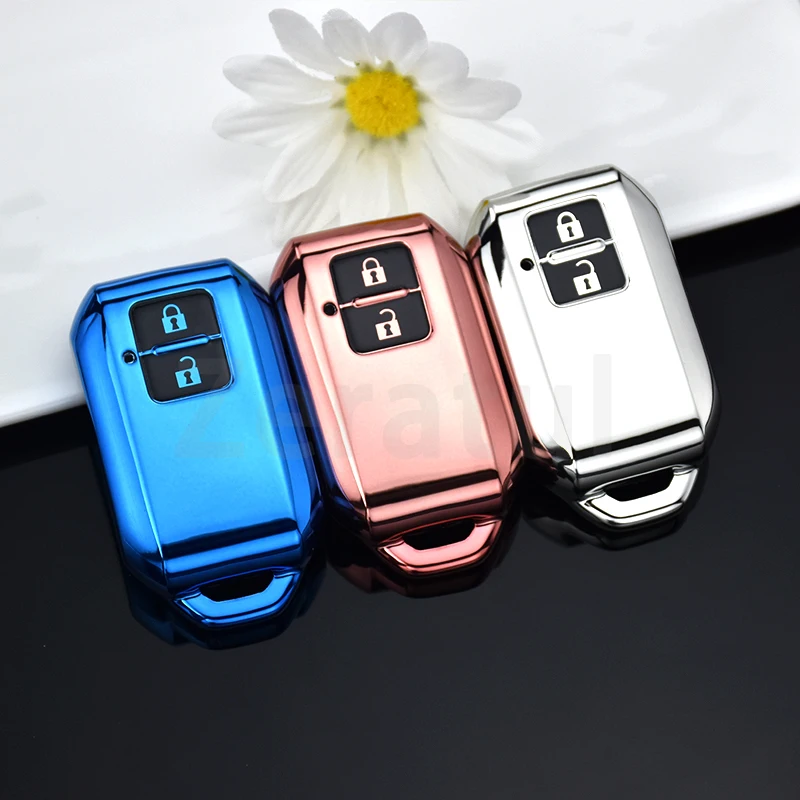 For Suzuki Swift Lgnis for Suzuki Monopoly Wagon R Japanese 2button Smart Key Case Cover Shell Holder Protector Accessories