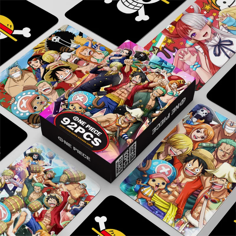 

92-анимационные карты, поздравительная открытка короля пирата, мини-наклейка для ручного аккаунта парусного короля, аниме-карта, двусторонняя карта ЛОМО