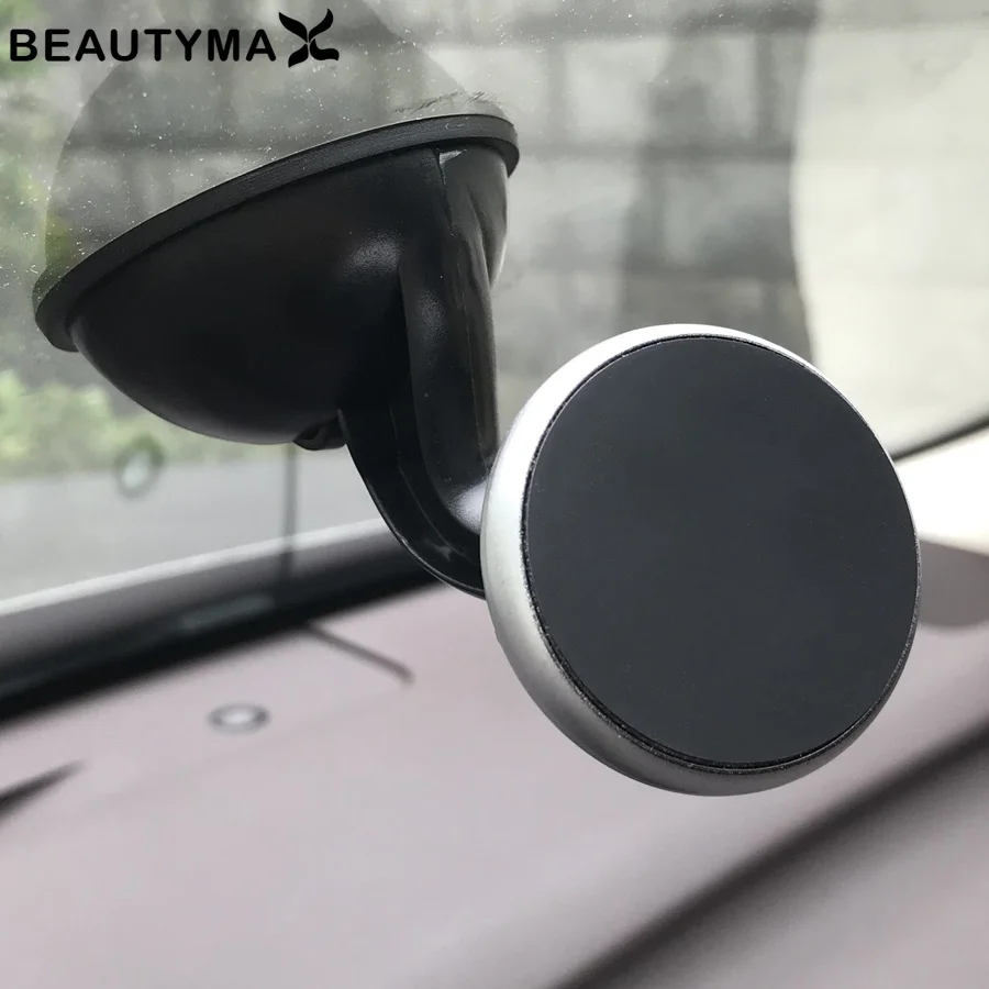 Magnetic Car Phone Holder Windshield Sucker Stand 360 Degree Mobile Phone Magnet Mount Support For iPhone Xiaomi Samsung Huawei