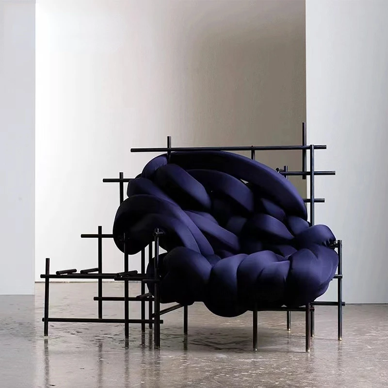 Modern Art Weaving Leisure Sofa Chair Villa Hotel Decoration Special-shaped luxury twisted sofa