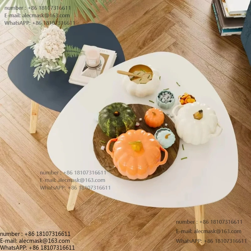 

Set 2 Modern Minimalist Bamboo Nesting Coffee Table Side Table End Table Durable Lacquer Finish for Living Room Home Furniture