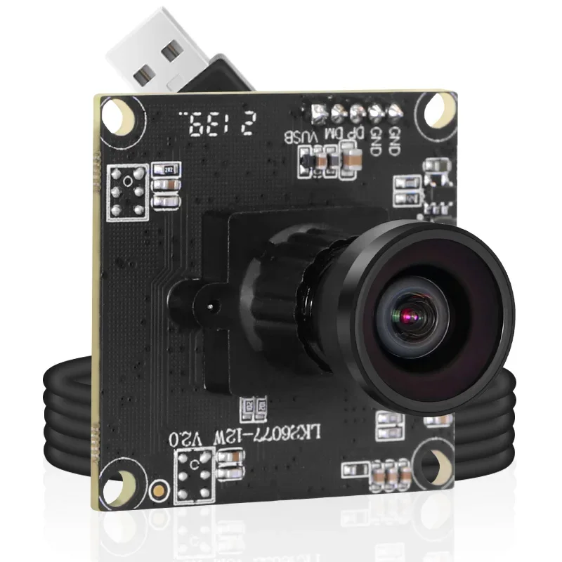 New 12MP Imx577 38mm 2.6mm 120Degree USB2.0 Plug Play UVC Camera High Speed 120fps Mini 4K Camera Module 1920x1080 Resolution