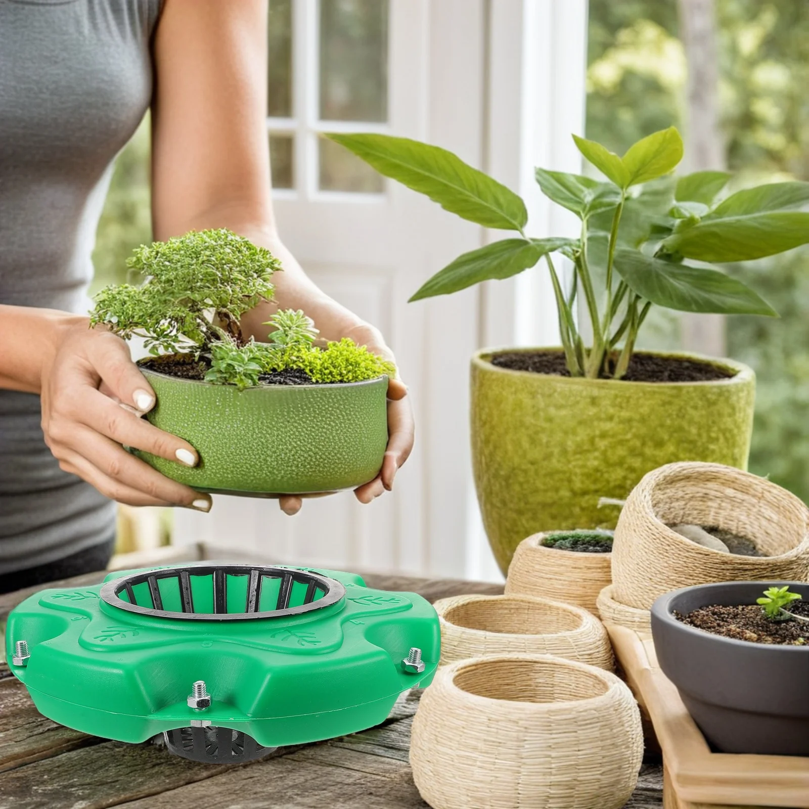 6 قطعة سلال زراعة بركة الجزيرة العائمة المائية الأواني المائية مجموعات مقاومة للطقس لبرك البحيرات والحدائق المائية