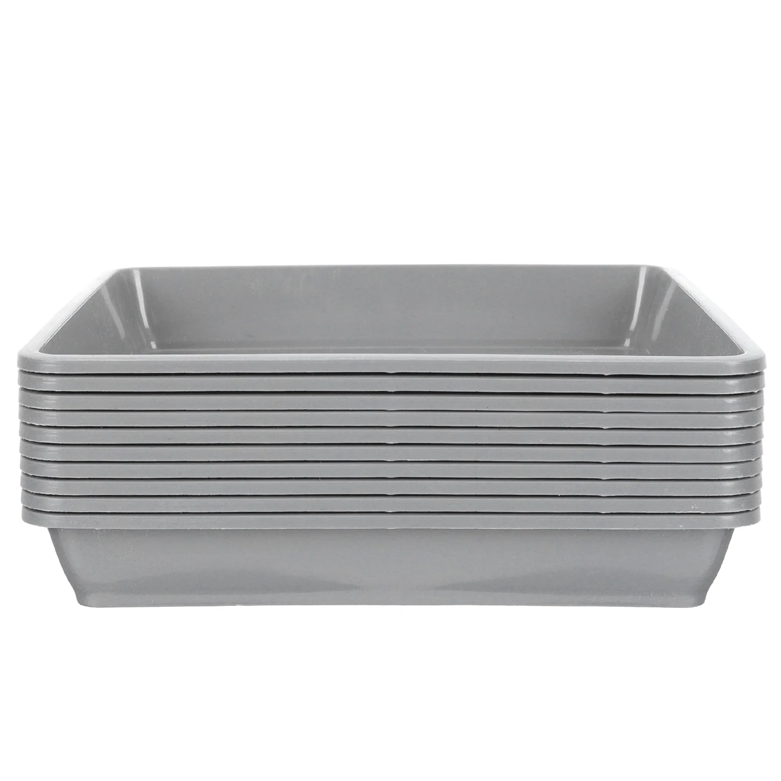 

10pcs Flower Pot Bonsai Succulent Water Leak Proof Lightweight Gardening Trays Plant Pot Plates Balcony Reusable Potted Plant