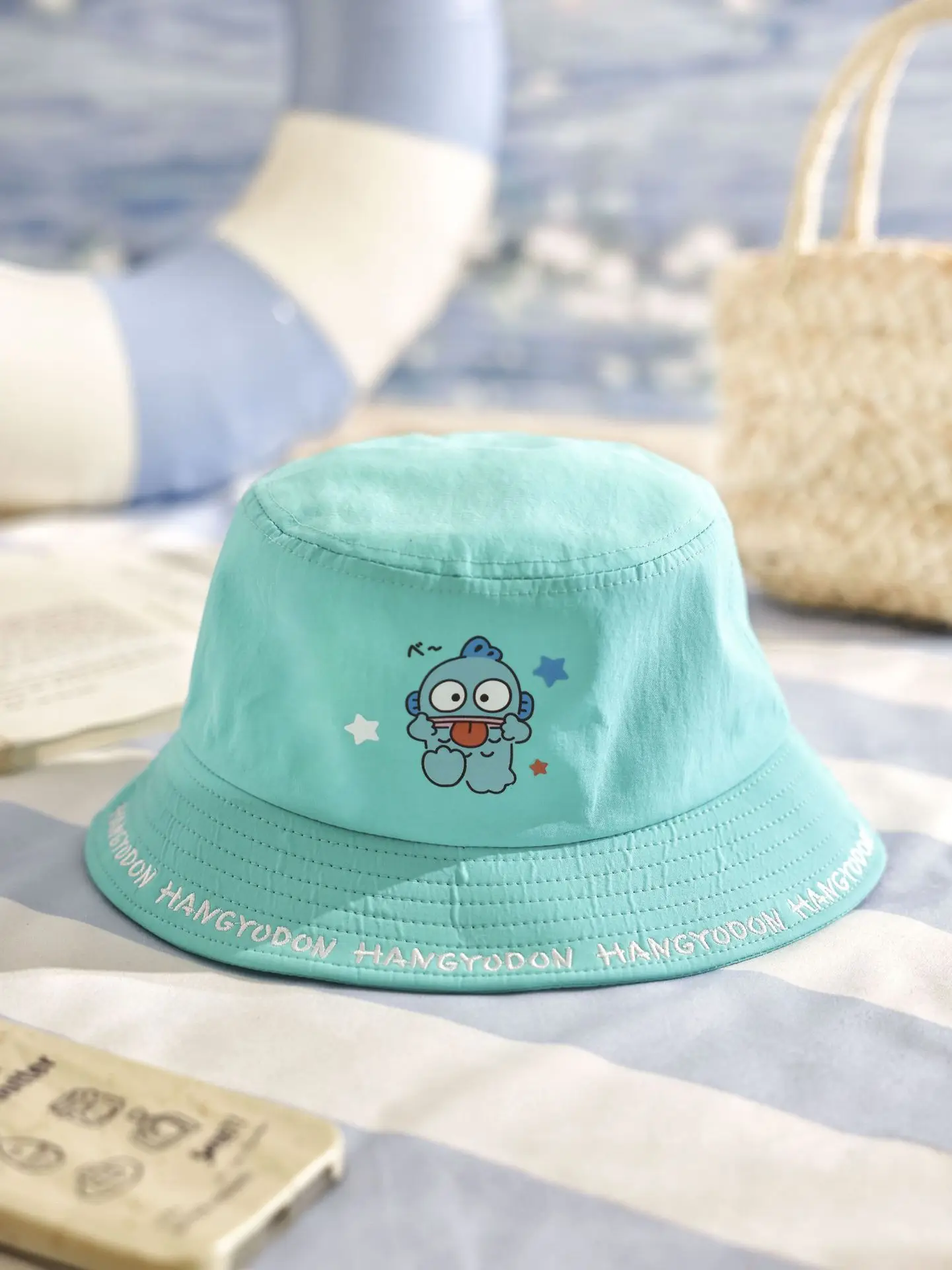 Kawaii Sanrioed Hanyodon Kuromi Cute Cartoon Child protezione solare cappello da pescatore ragazza Outdoor anti-uv Sunhat Festival Gift