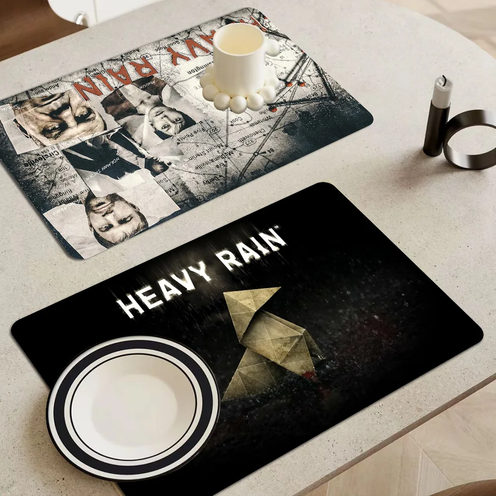 

Heavy Rain Super Absorbent Coffee Mat Dish Draining Mat Large Kitchen Drying Mat Quick Dry Bathroom Drain Pad Kitchen