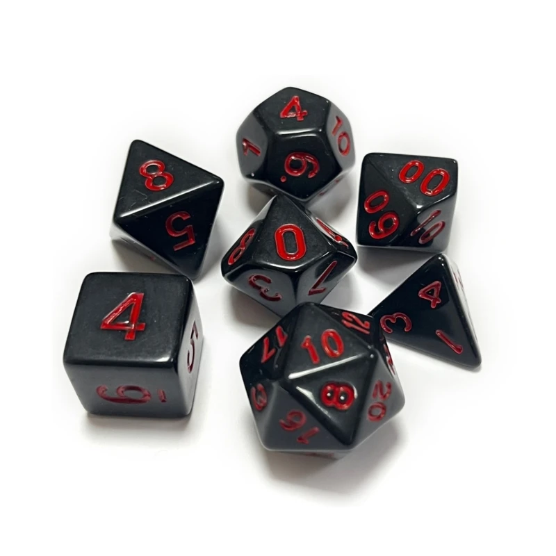 yunyun DND-Dice Set 7-Die Polyhedral RPG-Dice Set with Sharp-Edges for Aesthetic Conscious Tabletop RPG-Player Galaxy-Series