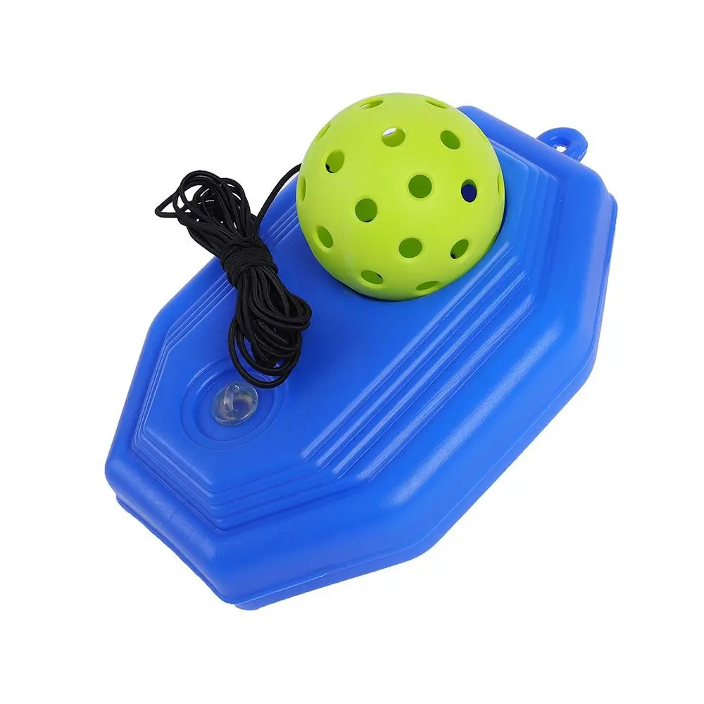 Treinador de pickleball azul octógono de alta elasticidade solo pickleball trainer 40 buracos ferramenta prática bola rebote interior ao ar livre