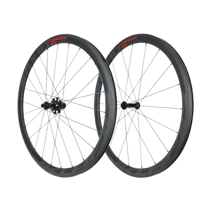

Карбоновая колесная пара 700C для MTB/дорожного велосипеда, легкие колеса, ступица с низким сопротивлением, прочное углеродное волокно, высота 35/38/42 мм