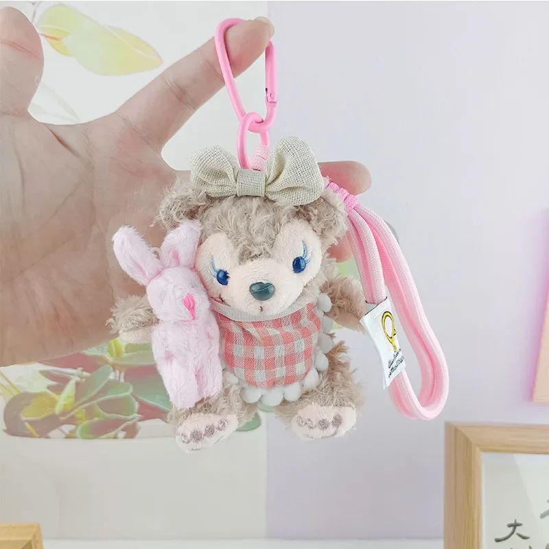 Disney Sherry Rose Pendant Cartoon Cute Backpack Doll Pendant  Car Key Pendant Cartoon Bear Hug Big Love Backpack Pendant Gift