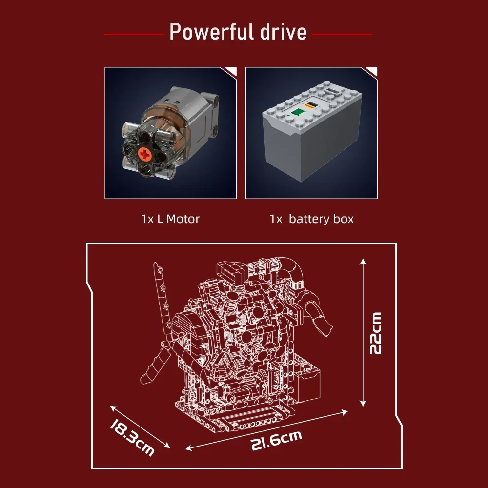 Mold King 10211 Ster Aero Motor Model Kits Gemotoriseerde Radiale Luchtvaart Motor Kinderen STEM Speelgoed Bouwstenen Sets Volwassenen Geschenken